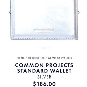 Common Projects Luxury Silver Men’s Wallet
